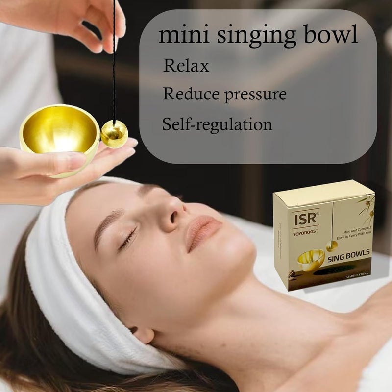 YOYODOGS Mini Singing Bowls Set,Portable Sound Bowl Brass Handcrafted For Yoga,Meditation And Mindfulness,Chakra Healing Relaxation Gifts For Men,Women - Image 4